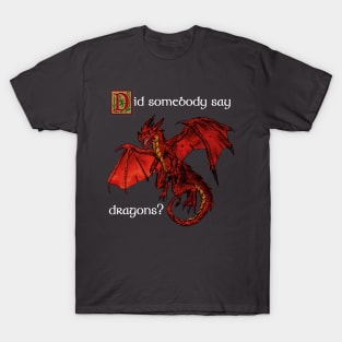 Did somebody say dragons? (White) T-Shirt